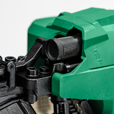 detaljbild på spikpistol
