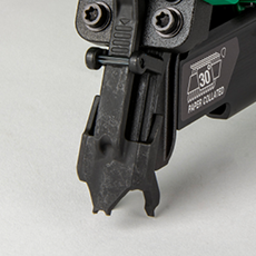 Detaljbild på spikpistol