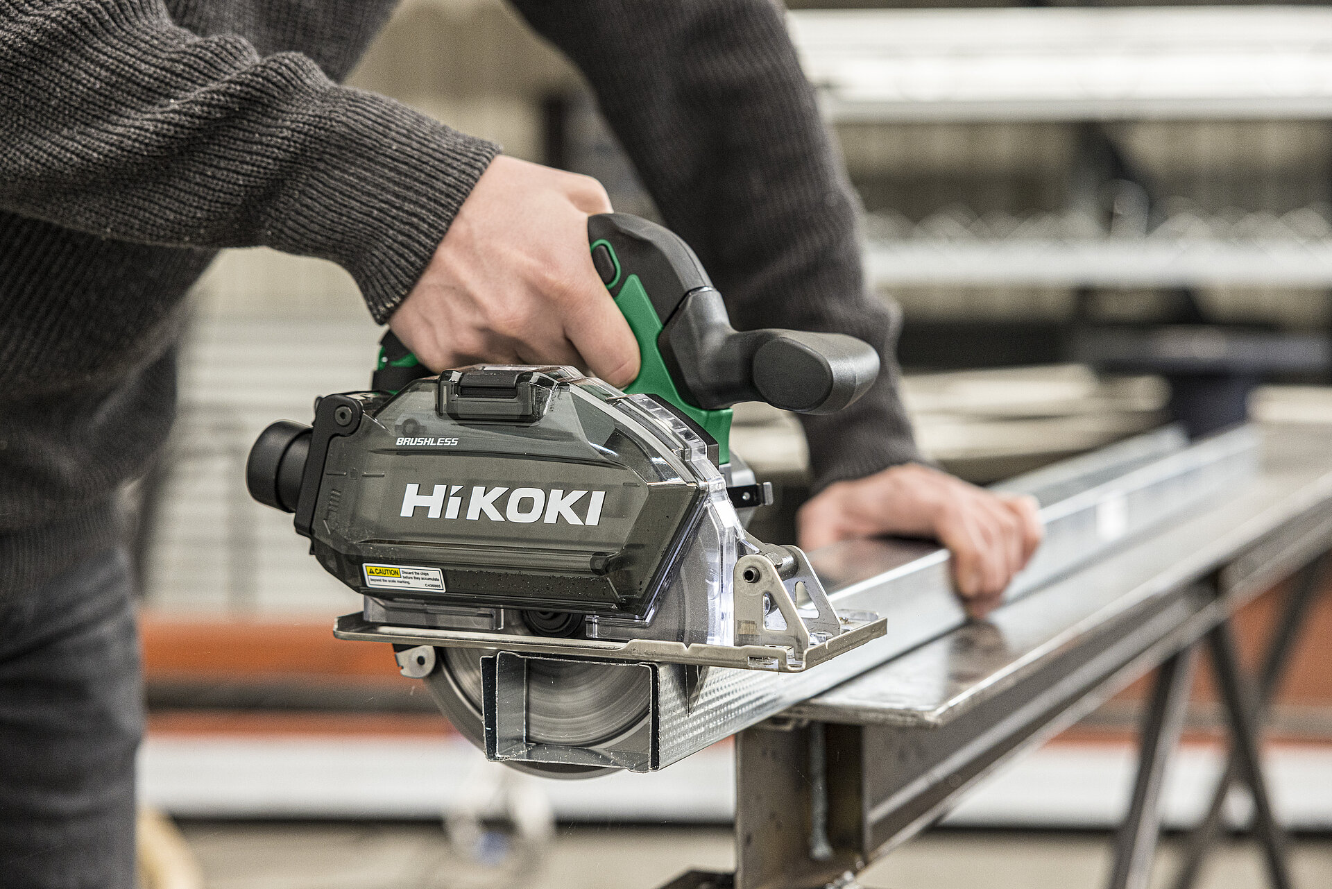 The CD3605DB cordless metal circular saw from HiKOKI is the fastest in its class